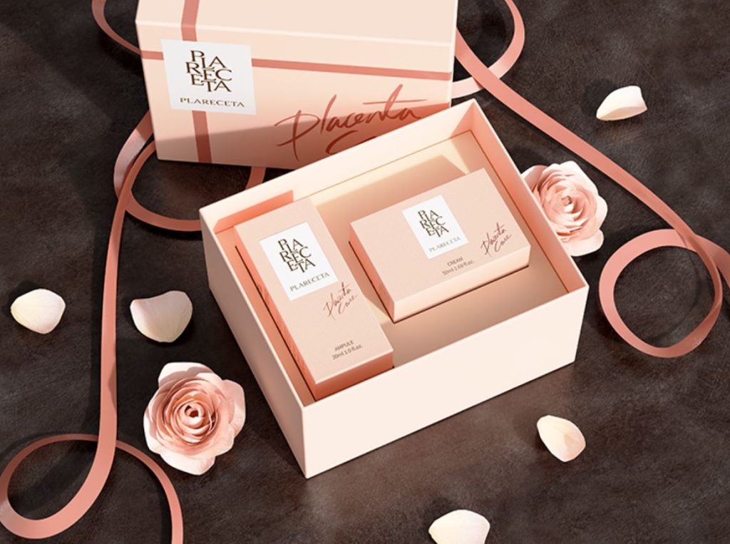 BONNY & J Plareceta Cream & Ampoule Set in luxury gift box with skincare packaging design.